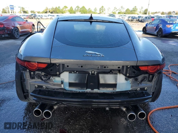 2018 Jaguar F-Type with VIN SAJD51EE3JCK47530, listed as a Copart auction lot 63496694 with 46,341 mi miles and Salvage Title. Bid and sale history available at DreamBid. Image 6.
