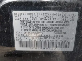 2019 Nissan Sentra SV with VIN 3N1AB7AP4KY445114, listed as a IAAI auction lot 41631664 with 57,095 mi miles and . Bid and sale history available at DreamBid. Image 9.