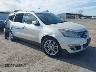 2013 Chevrolet Traverse LT z VIN 1GNKRGKD8DJ130025, wystawiony jako IAAI lot #41696382 z przebiegiem 161 382 mil mil oraz . Historia ofert i sprzedaży dostępna na DreamBid. Obrazek 1.