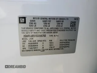 2012 GMC Terrain SLT-1 with VIN 2GKFLUE57C6395792, listed as a Copart auction lot 46750335 with 100,996 mi miles and Salvage Title. Bid and sale history available at carsss.com. Image 14.