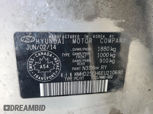 2014 Hyundai Elantra GT GL with VIN KMHD25LH6EU210690, listed as a Copart auction lot 45532855 with 208,400 mi miles and Clean Title. Bid and sale history available at carsss.com. Image 12.