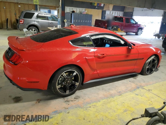 2021 Ford Mustang GT with VIN 1FA6P8CF0M5136521, listed as a Copart auction lot 54514955 with 16,394 mi miles and Salvage title. Bid and sale history available at DreamBid. Image 3.