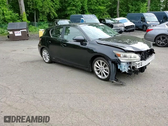 2012 Lexus CT 200h with VIN JTHKD5BH5C2112989, listed as a Copart auction lot 58613295 with Not provided miles and Salvage title. Bid and sale history available at DreamBid. Image 14.