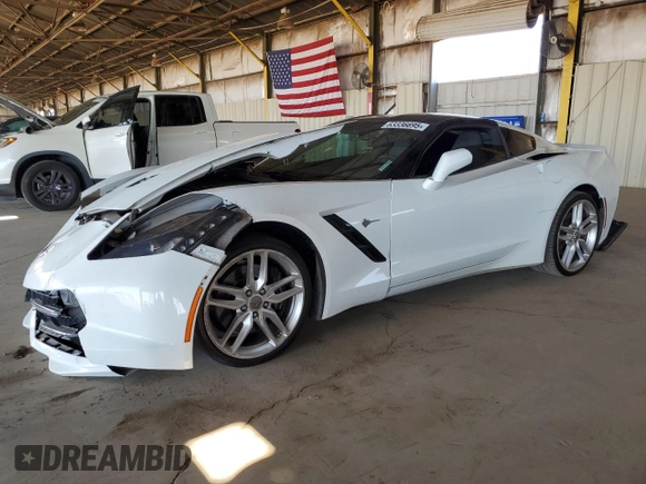 2016 Chevrolet Corvette Z51 2LT with VIN 1G1YK2D77G5111294, listed as a Copart auction lot 63336695 with 107,045 mi miles and Salvage title. Bid and sale history available at DreamBid. Image 1.