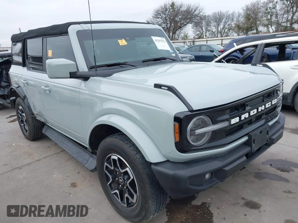 2023 Ford Bronco with VIN 1FMDE5BH1PLB06304, listed as a IAAI auction lot 41257033 with 30,837 mi miles. Bid and sale history available at carsss.com. Image 1.