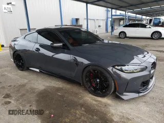 2023 BMW M4 Competition xDrive with VIN WBS43AZ06PCM98210, listed as a Copart auction lot 45048145 with 11,551 mi miles and Salvage Title. Bid and sale history available at carsss.com. Image 4.