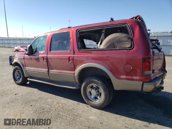 2004 Ford Excursion Eddie Bauer с VIN 1FMSU45P24EA16957, выставлен на аукционе Copart как лот 87872685 с пробегом 92 621 миль миль и На запчасти • Non repairable. История ставок и продаж доступна на DreamBid. Изображение 2.