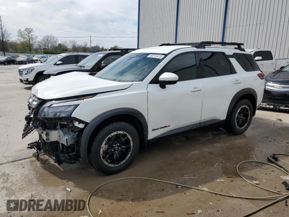 2024 Nissan Pathfinder Rock Creek z VIN 5N1DR3BD3RC246573, wystawiony jako Copart lot #53713415 z przebiegiem 37 469 mil mil oraz Szkoda całkowita • Salvage title. Historia ofert i sprzedaży dostępna na DreamBid. Obrazek 1.
