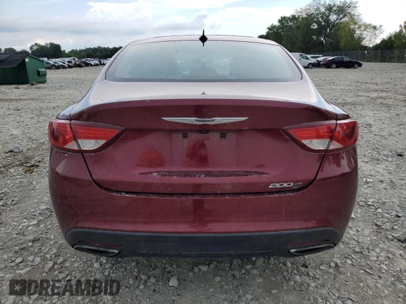 2016 Chrysler 200 S with VIN 1C3CCCBBXGN112181, listed as a Copart auction lot 65390224 with 102,372 mi miles and Non Repairable. Bid and sale history available at carsss.com. Image 6.