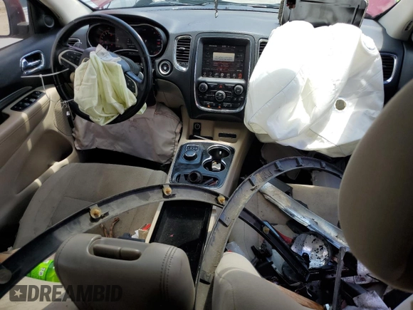 2016 Dodge Durango SXT with VIN 1C4RDHAG0GC466736, listed as a Copart auction lot 59437525 with 221,856 mi miles and Salvage title. Bid and sale history available at DreamBid. Image 8.