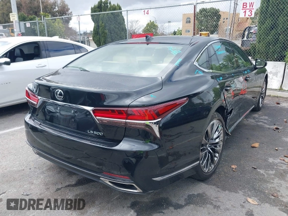 2020 Lexus LS with VIN JTHG5LFF4L5011134, listed as a IAAI auction lot 41782417 with 14,070 mi miles and . Bid and sale history available at DreamBid. Image 4.
