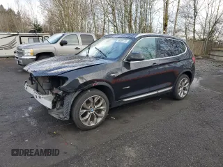 2015 BMW X3 xDrive28i with VIN 5UXWX9C55F0D47187, listed as a Copart auction lot 48899175 with 57,992 mi miles and Salvage Title. Bid and sale history available at carsss.com. Image 1.