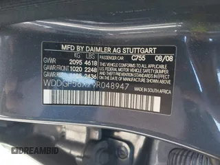 2009 Mercedes-Benz C-Class 3.5L Sport with VIN WDDGF56X79R048947, listed as a IAAI auction lot 41995635 with 141,831 mi miles. Bid and sale history available at carsss.com. Image 9.