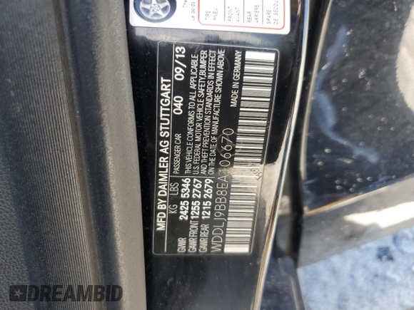 2014 Mercedes-Benz CLS-Class CLS 550 with VIN WDDLJ9BB8EA106670, listed as a Copart auction lot 55510784 with 118,231 mi miles and Salvage Title. Bid and sale history available at carsss.com. Image 15.