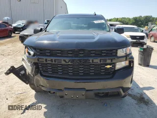 2020 Chevrolet Silverado 1500 Custom with VIN 3GCPWBEF5LG107096, listed as a Copart auction lot 52941095 with 61,415 mi miles and Salvage Title. Bid and sale history available at DreamBid. Image 5.