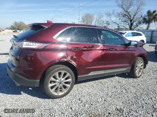 2017 Ford Edge Titanium with VIN 2FMPK3K85HBC59537, listed as a Copart auction lot 46363845 with 24,335 mi miles and Salvage Title. Bid and sale history available at carsss.com. Image 3.