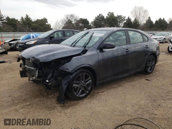 2021 Kia Forte GT-Line z VIN 3KPF34AD6ME410826, wystawiony jako Copart lot #53441175 z przebiegiem 34 797 mil mil oraz Szkoda całkowita • Salvage title. Historia ofert i sprzedaży dostępna na DreamBid. Obrazek 1.