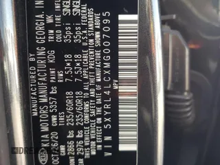 2021 Kia Sorento S with VIN 5XYRL4LCXMG007095, listed as a Copart auction lot 74550024 with 38,490 mi miles and Clean Title. Bid and sale history available at DreamBid. Image 13.
