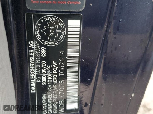 2001 Mercedes-Benz CLK 320/430 z VIN WDBLK70G81T062614, wystawiony jako Copart lot #74614314 z przebiegiem Nie podano mil oraz Szkody całkowita. Historia ofert i sprzedaży dostępna na DreamBid. Obrazek 13.