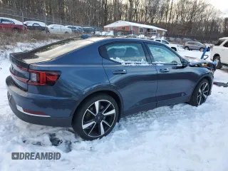 2022 Polestar 2 with VIN LPSED3KA3NL055736, listed as a Copart auction lot 87258074 with 37,515 mi miles and Salvage Title. Bid and sale history available at carsss.com. Image 3.