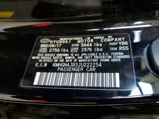 2018 Genesis G80 3.3T Sport with VIN KMHGN4JB3JU222254, listed as a Copart auction lot 79540124 with 108,418 mi miles and Salvage Title. Bid and sale history available at carsss.com. Image 13.