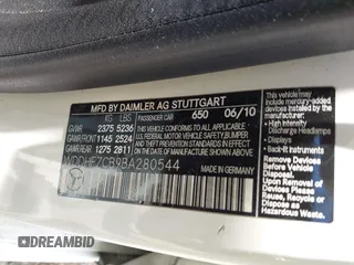 2011 Mercedes-Benz E 550 Luxury with VIN WDDHF7CB9BA280544, listed as a IAAI auction lot 42223937 with 150,109 mi miles and . Bid and sale history available at DreamBid. Image 9.