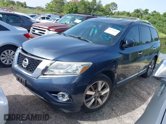 2014 Nissan Pathfinder S z VIN 5N1AR2MMXEC691638, wystawiony jako IAAI lot #42294429 z przebiegiem 155 019 mil mil oraz . Historia ofert i sprzedaży dostępna na DreamBid. Obrazek 2.