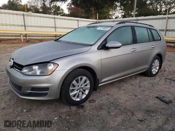 2015 Volkswagen Golf SportWagen TSI SE with VIN 3VWC17AU9FM502495, listed as a Copart auction lot 76746664 with 98,443 mi miles and Clean Title. Bid and sale history available at carsss.com. Image 1.