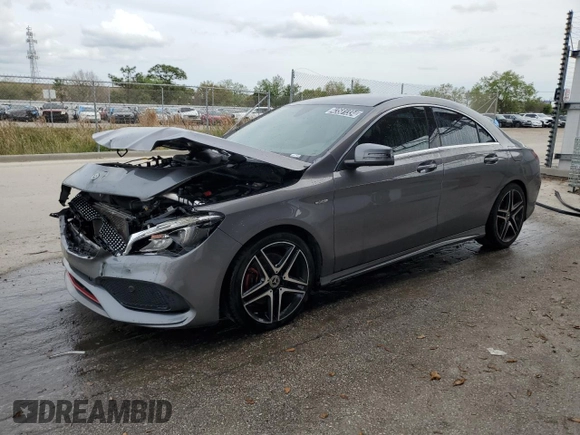 2018 Mercedes-Benz CLA 250 with VIN WDDSJ4EB0JN680225, listed as a Copart auction lot 43581334 with 53,538 mi miles and . Bid and sale history available at DreamBid. Image 1.