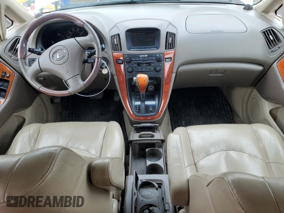 2003 Lexus RX 300 z VIN JTJHF10U530309619, wystawiony jako Copart lot #47728565 z przebiegiem 153 357 mil mil oraz Szkody całkowita. Historia ofert i sprzedaży dostępna na DreamBid. Obrazek 8.
