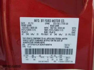 2013 Ford F-150 XL with VIN 1FTFW1CF3DKF45974, listed as a Copart auction lot 84292004 with 231,376 mi miles and Salvage Title. Bid and sale history available at carsss.com. Image 12.