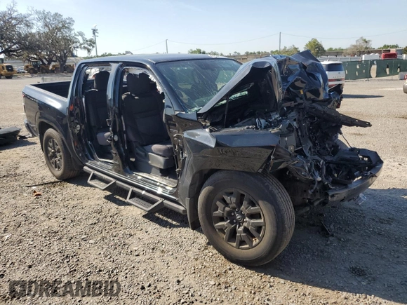 2023 Nissan Frontier SV with VIN 1N6ED1EJ7PN630402, listed as a Copart auction lot 57339595 with 35,876 mi miles and Salvage title. Bid and sale history available at DreamBid. Image 4.