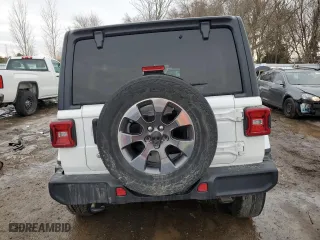 2018 Jeep Wrangler Unlimited Sahara with VIN 1C4HJXEGXJW176499, listed as a Copart auction lot 47296575 with 0 mi miles and Salvage Title. Bid and sale history available at carsss.com. Image 6.