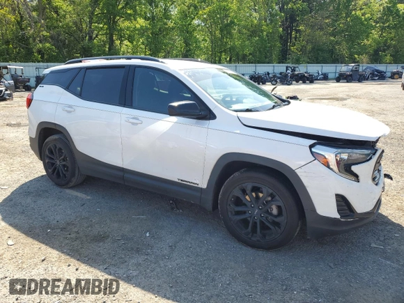 2020 GMC Terrain SLE with VIN 3GKALMEV8LL204371, listed as a Copart auction lot 52436975 with 93,052 mi miles and Salvage Title. Bid and sale history available at DreamBid. Image 4.