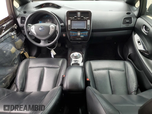 2013 Nissan LEAF S with VIN 1N4AZ0CP1DC421738, listed as a Copart auction lot 55237555 with 60,851 mi miles and Salvage title. Bid and sale history available at DreamBid. Image 8.