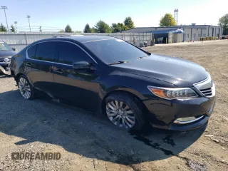 2014 Acura RLX Tech Pkg with VIN JH4KC1F52EC003785, listed as a Copart auction lot 70974324 with 135,080 mi miles and Salvage Title. Bid and sale history available at carsss.com. Image 4.