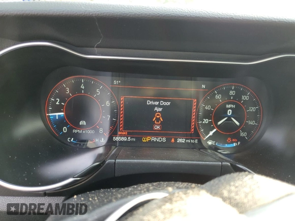 2019 Ford Mustang GT with VIN 1FA6P8CF3K5122934, listed as a Copart auction lot 87669255 with 58,589 mi miles and Clean Title. Bid and sale history available at carsss.com. Image 9.
