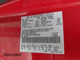 2001 Ford F-150 XL z VIN 1FTRX18L21NB37663, wystawiony jako IAAI lot #42149231 z przebiegiem Nie podano mil oraz . Historia ofert i sprzedaży dostępna na DreamBid. Obrazek 9.