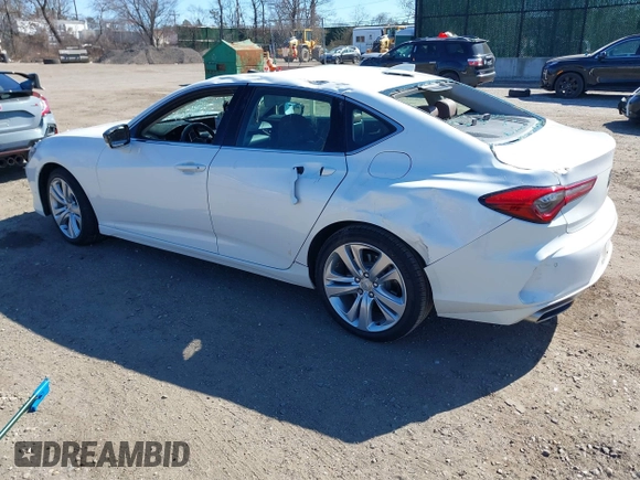 2021 Acura TLX w/Technology Package with VIN 19UUB6F40MA002356, listed as a IAAI auction lot 41757060 with 51,080 mi miles. Bid and sale history available at carsss.com. Image 3.