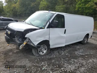 2021 Chevrolet Express Cargo with VIN 1GCWGBFP8M1251855, listed as a Copart auction lot 71534054 with 75,252 mi miles and Salvage title. Bid and sale history available at DreamBid. Image 1.