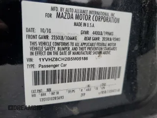 2011 Mazda 6 i Grand Touring с VIN 1YVHZ8CH2B5M05186, выставлен на аукционе Copart как лот 62468665 с пробегом 210 531 миль миль и Списание • Salvage title. История ставок и продаж доступна на DreamBid. Изображение 12.