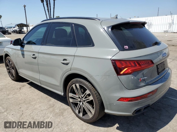 2020 Audi SQ5 Premium Plus with VIN WA1B4AFY6L2015167, listed as a Copart auction lot 52133585 with 27,887 mi miles and Salvage Title. Bid and sale history available at DreamBid. Image 2.