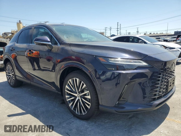 2025 Lexus RX 350h with VIN 2T2BBMCA7SC085065, listed as a Copart auction lot 59034485 with 329 mi miles and Salvage title. Bid and sale history available at DreamBid. Image 4.