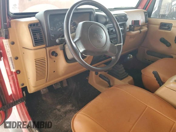 1997 Jeep Wrangler Sport with VIN 1J4FY19S3VP489709, listed as a Copart auction lot 53937475 with 127,171 mi miles and Salvage Title. Bid and sale history available at carsss.com. Image 8.