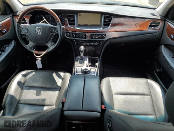 2015 Hyundai Equus Signature with VIN KMHGH4JH5FU094120, listed as a Copart auction lot 63238345 with 103,658 mi miles and Salvage title. Bid and sale history available at DreamBid. Image 8.