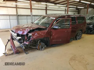 2024 Jeep Wagoneer Series II with VIN 1C4SJVBP5RS125624, listed as a Copart auction lot 47081885 with 25,080 mi miles and Salvage Title. Bid and sale history available at carsss.com. Image 1.