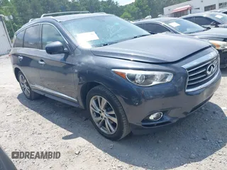 2014 Infiniti QX60 z VIN 5N1AL0MN4EC504215, wystawiony jako IAAI lot #42445440 z przebiegiem 141 196 mil mil oraz . Historia ofert i sprzedaży dostępna na DreamBid. Obrazek 1.