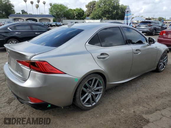 2017 Lexus IS 200t with VIN JTHBA1D26H5044010, listed as a Copart auction lot 54601235 with 59,258 mi miles and Salvage Title. Bid and sale history available at DreamBid. Image 3.