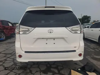 2013 Toyota Sienna SE with VIN 5TDXK3DC5DS332680, listed as a Copart auction lot 62996265 with 185,332 mi miles and Clean title. Bid and sale history available at DreamBid. Image 6.