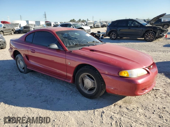 1995 Ford Mustang with VIN 1FALP4047SF208448, listed as a Copart auction lot 80992644 with 328,529 mi miles and Salvage Title. Bid and sale history available at carsss.com. Image 4.